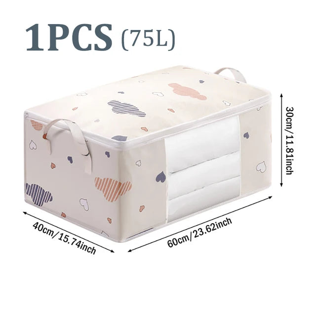 Big Capacity Storage Bag 4/2/1PCS Quilt Clothes Moisture Dust Proof Proof Organizer Duvet Blanket Sorting Bags Luggage Bag