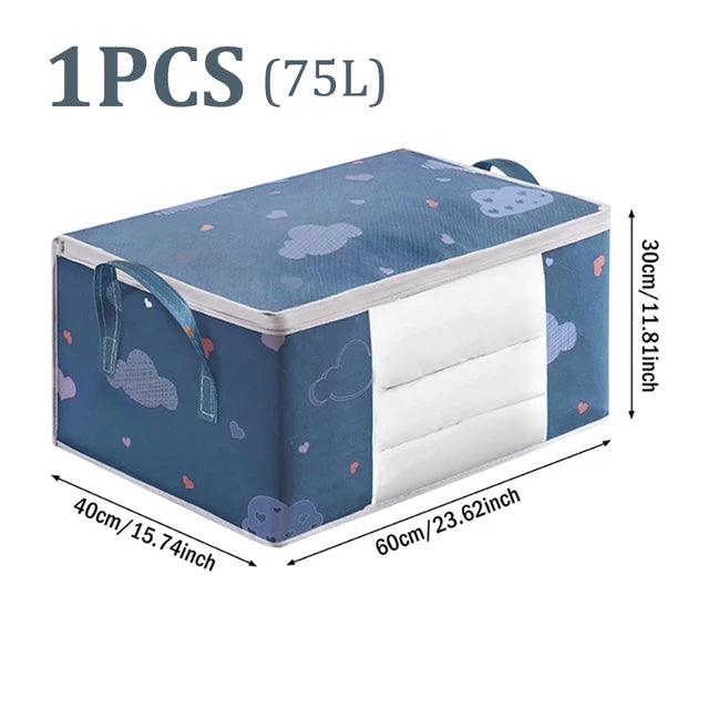 Big Capacity Storage Bag 4/2/1PCS Quilt Clothes Moisture Dust Proof Proof Organizer Duvet Blanket Sorting Bags Luggage Bag