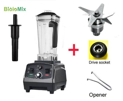 BioloMix 3HP 2200W Heavy Duty Commercial Grade Timer Blender Mixer Juicer Fruit Food Processor Ice Smoothies BPA Free 2L Jar - MarvelouStoree