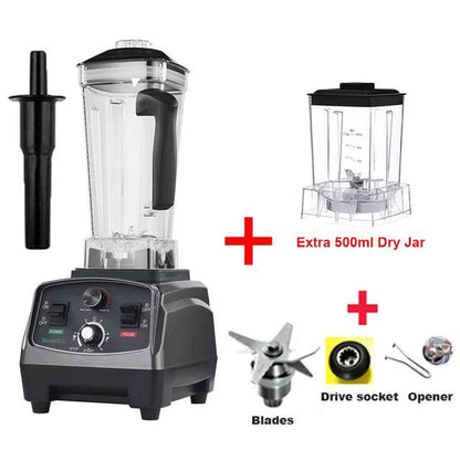 BioloMix 3HP 2200W Heavy Duty Commercial Grade Timer Blender Mixer Juicer Fruit Food Processor Ice Smoothies BPA Free 2L Jar - MarvelouStoree