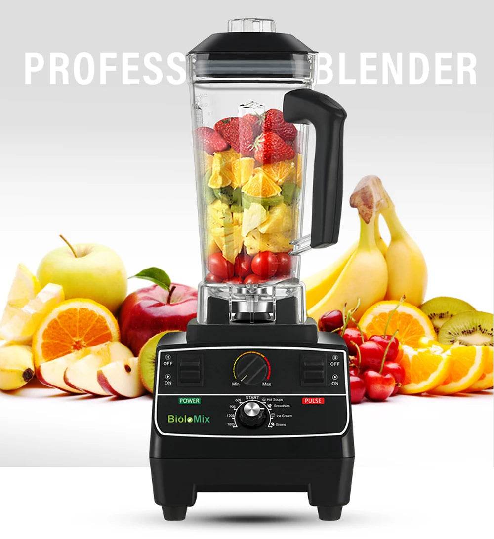 BioloMix BPA Free 2L Jar 2200W Professional Smart Timer Pre-programed Blender Mixer Juicer Food Processor Ice Smoothies Crusher - MarvelouStoree