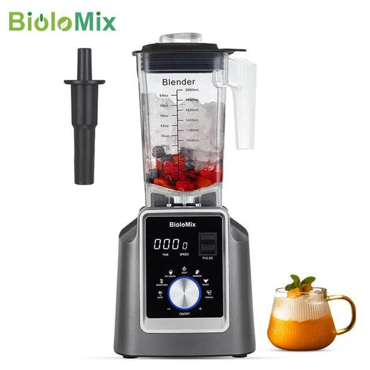 BioloMix Digital BPA FREE 2L Automatic Professional Blender, Juicer Food Processor Ice Smoothies Fruit, FREE GIFT 600ml dry jar - MarvelouStoree