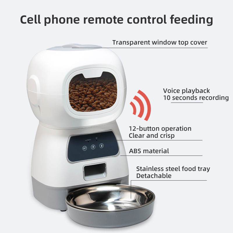 Wifi Smart APP Pet Feeder Household use Microchip Dog Automatic Pet Feeder Automatic Pet Feeder - MarvelouStoree