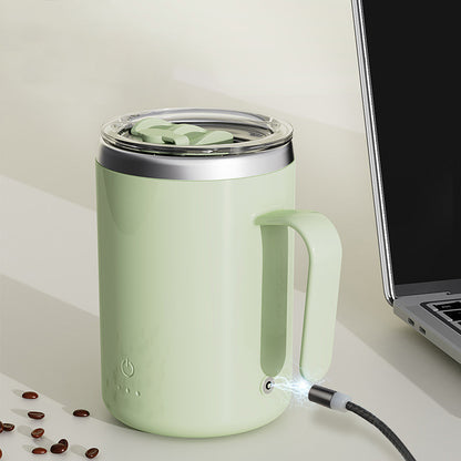 Automatic Stirring Coffee Mug Stainless Steel Magnetic Stirring Mug With Lid Self Rotating Cup