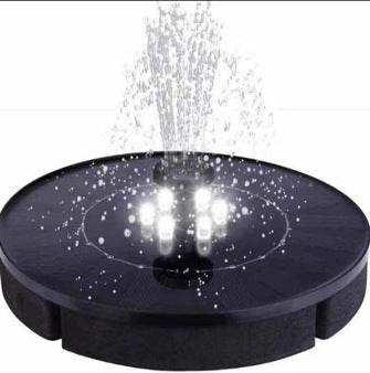 New Fountain With Colorful Lights LED With Lights Color Solar Fountain Colorful Change Automatic Power Storage Fountain - MarvelouStoree