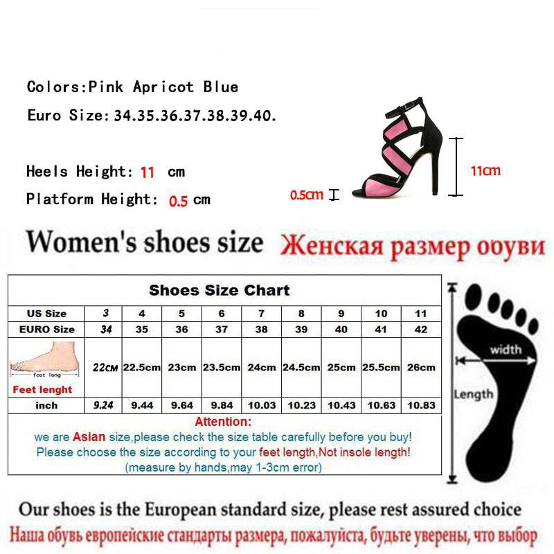 Eilyken New Desiger Sexy Women Sandals Hollow out Buckle Strap High Heels Bridesmaid Bridal Wedding Pumps Sandals size 35-40 - MarvelouStoree