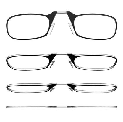 Nose clip presbyopic glasses keychain ultra lightweight carrying elderly glasses wallet glasses reading glasses - MarvelouStoree