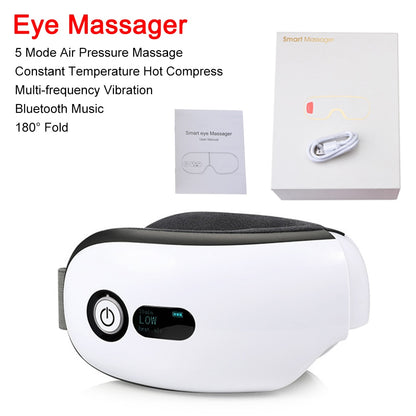 Bluetooth Smart Vibration Eye Massager Eye Care Device Hot Compress Glasses Instrument Music Foldable Eye Protection