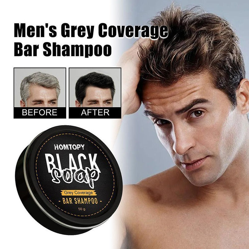 Men's shampoo soap, white hair soap, turn black hair into smooth and smooth essential oil soap, cleansing soap