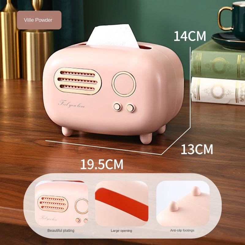 Paper towel box ABS light luxury retro style gift for living room, high-end home drawer paper towel box - MarvelouStoree