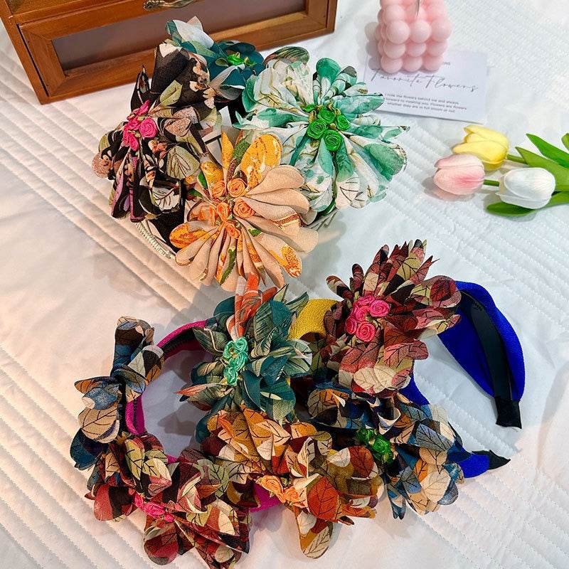 Fashionable handmade fabric flower headbands - MarvelouStoree