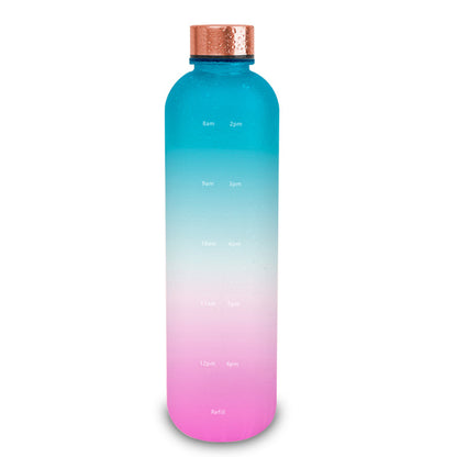 Tritan Plastic Water Bottle Frosted Gradient Sports Water Bottle Handle Space Cup Water Bottle Travel Mug 1L