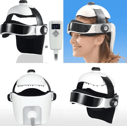 Automatic Air Pressure Head Massage Helmet Dual Vibrating Electric Head Massager Machine - MarvelouStoree