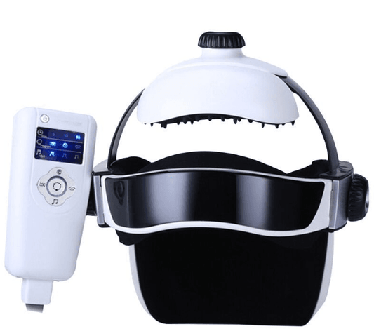 Automatic Air Pressure Head Massage Helmet Dual Vibrating Electric Head Massager Machine - MarvelouStoree