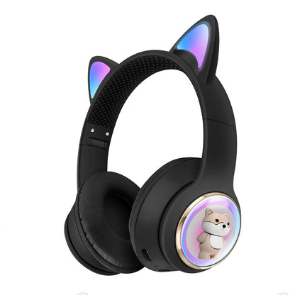 AKZ-51 Earphones Space Cabin Cute Cartoon Pet Bluetooth Headwear Large Battery Earphones Foldable Earphones