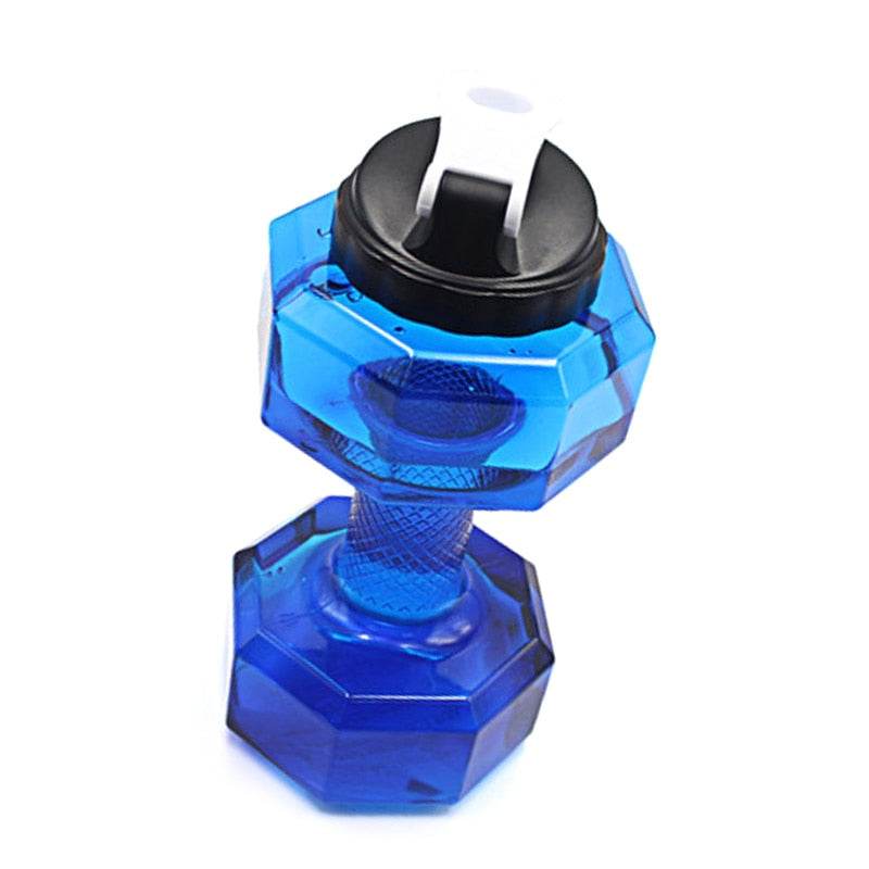 2.2L Pocket Dumbbell Shape Water Bottle Gym Fitness Body Building Exercise Equipment Sports Accessories mancuernas gimnasio - MarvelouStoree