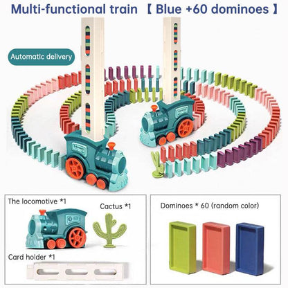 Hot Sale Development Train Toys Colored Dominoes Set 40/60/80/100 Electric Automatic Domino Train Toy - MarvelouStoree