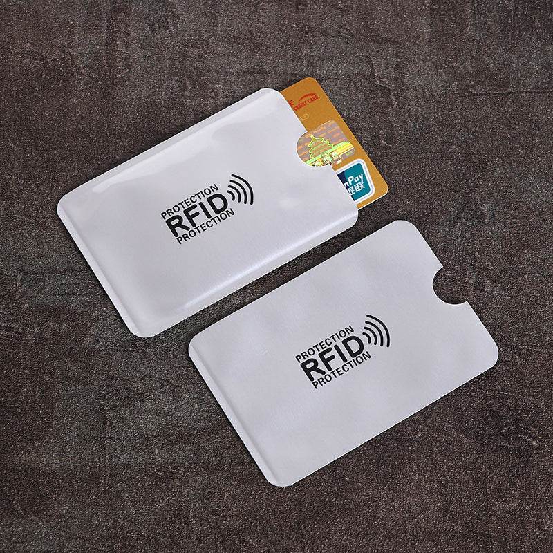 20pcs Anti scan card sleeve credit NFC RFID card protector Anti-magnetic aluminum foil portable bank card holder - MarvelouStoree