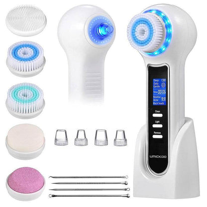 3 In 1 Electric Facial Cleaner Sonic Vibration Facial Brush Machine Waterproof Facial Cleansing Brush - MarvelouStoree