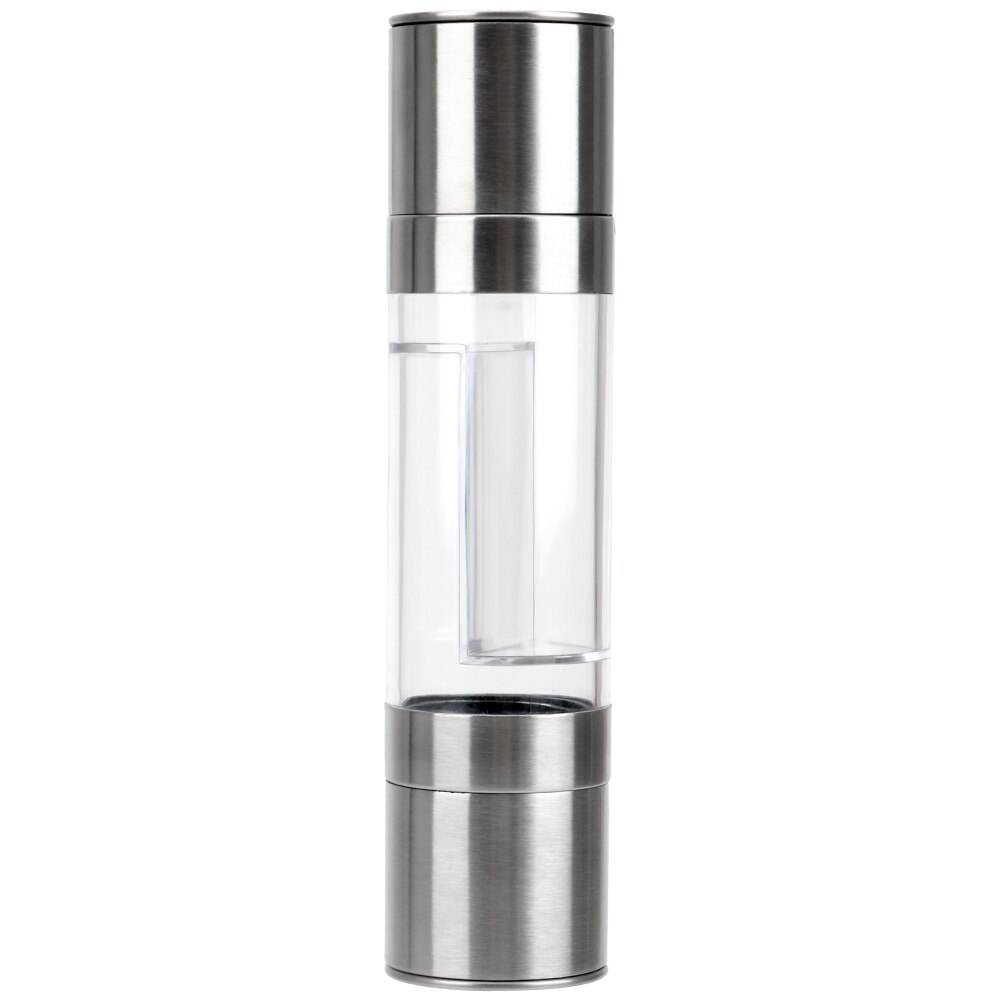 Pepper Grinder 2 in 1 Stainless Steel Manual Salt Pepper Mill Grinder Seasoning Grinding for Cooking Restaurants - MarvelouStoree