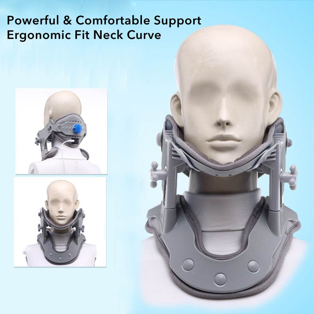 Cervical support cervical spine traction device hot compress physiotherapy cervical spine adjustable support correction cervical spine fixator - MarvelouStoree