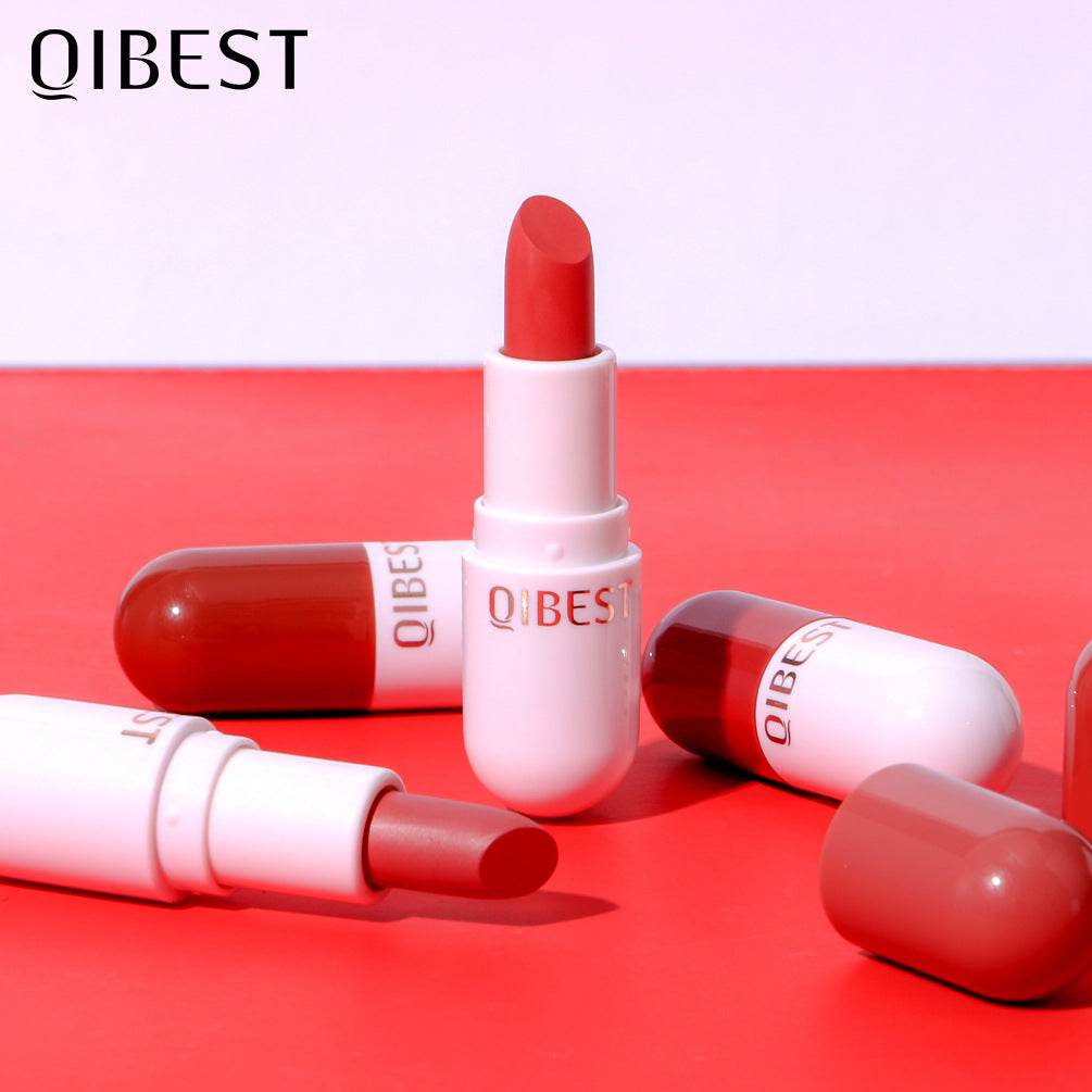 QIBEST Mini Capsule Lipstick Velvet Matte Lipstick Long Lasting Waterproof Pill Lipstick - MarvelouStoree