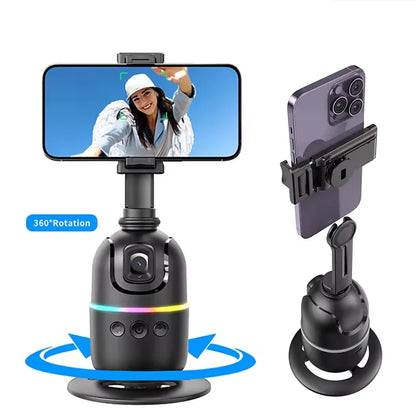 Marveloustoree World AI Smart Gimbal 360 ° Auto Face Tracking Gimbal All in One Rotation for Smartphone, Video Vlog Stabilizer Phone Holder