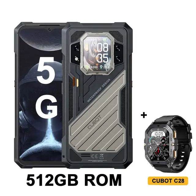 CUBOT KINGKONG X, Rugged Smartphone 5G, 32GB RAM(16GB+16GB), 256/512GB ROM, 10200mAh, 6.583-Inch 120Hz Screen, NFC,WiFi 6, 100MP - MarvelouStoree