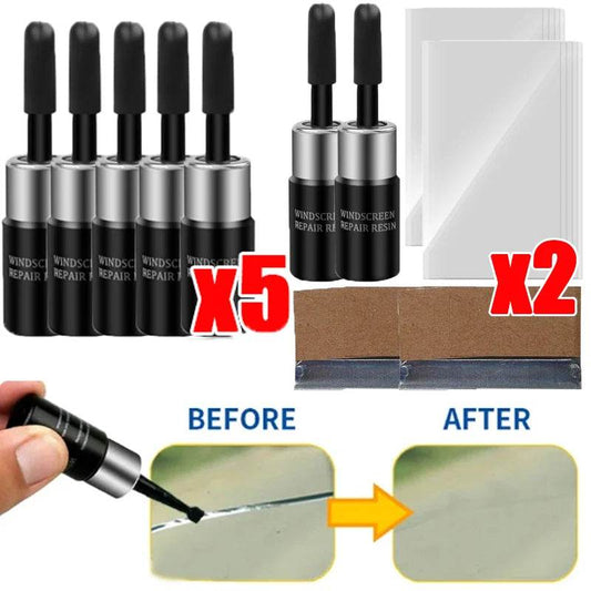 Car Glass Scratch Repair Fluid Agent Set Windscreen Window Glass Nano Scratch Crack CrackResin Repair Agent Tools Auto Accessory - MarvelouStoree