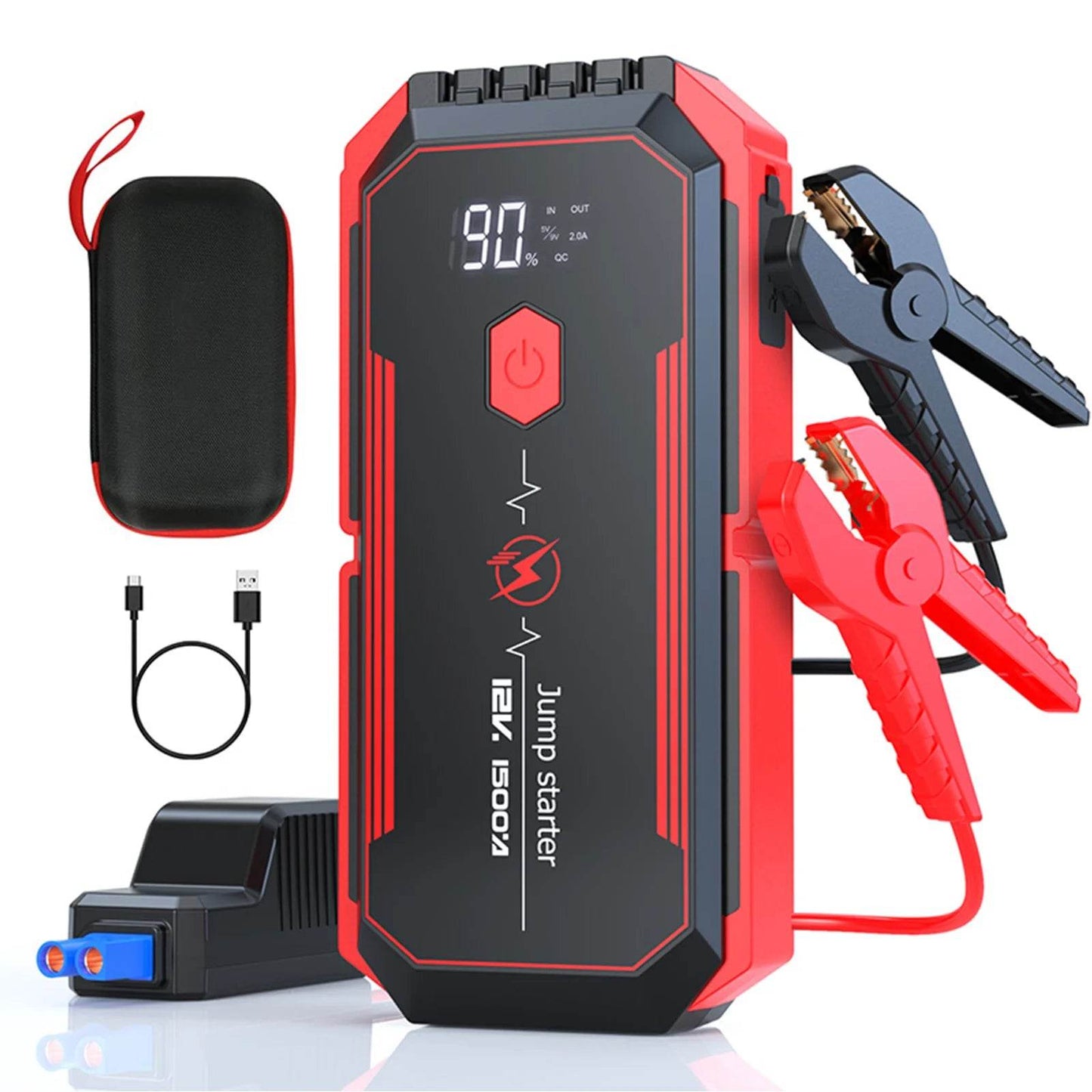 Car Jump Starter 2500A Peak Car Battery Jump Starter Up to 8.0L Gas and 7L Diesel Engine 12V Portable Lithium Jump Starter LED L - MarvelouStoree