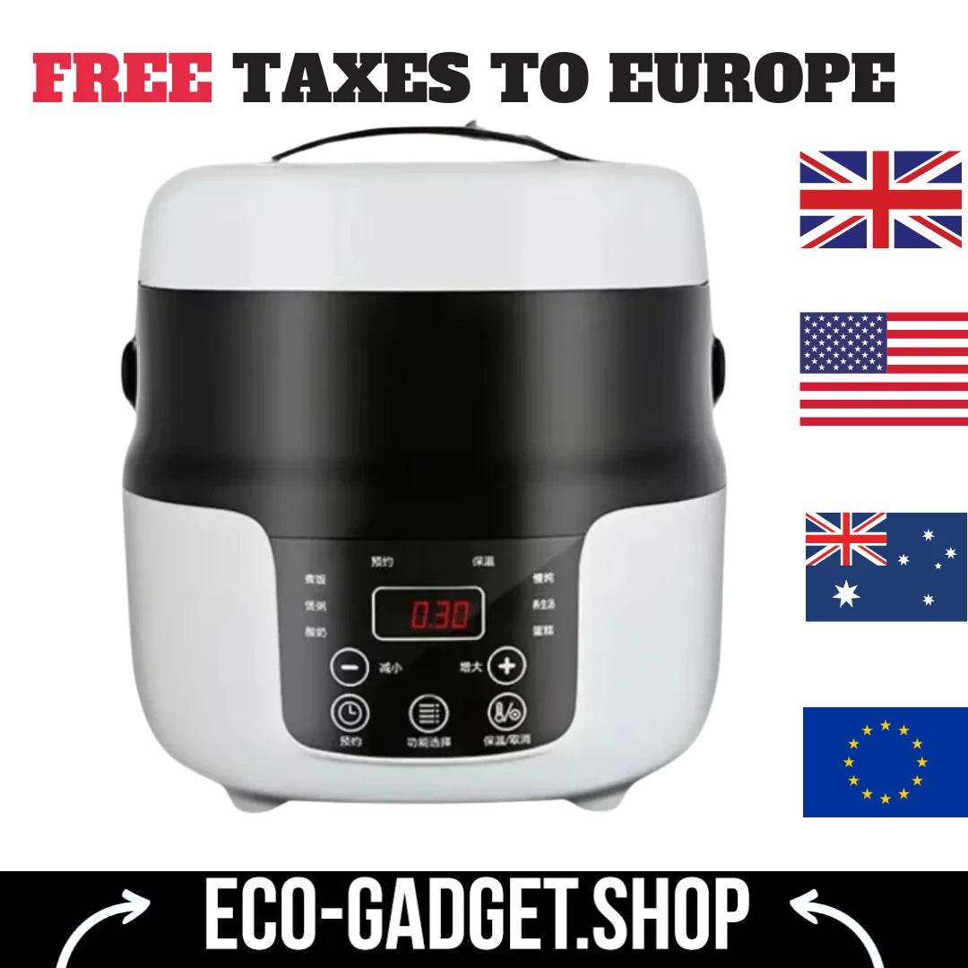 Car Rice Cooker 12V 24V 220V Car Home Dual Use Portable Soup Pot Multicooker Porridge Cooking Machine Truck Food Steamer Heater - MarvelouStoree