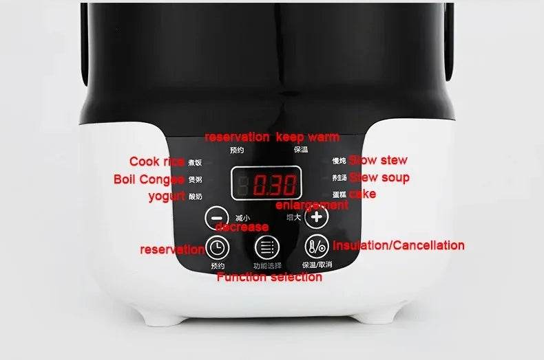 Car Rice Cooker 12V 24V 220V Car Home Dual Use Portable Soup Pot Multicooker Porridge Cooking Machine Truck Food Steamer Heater - MarvelouStoree