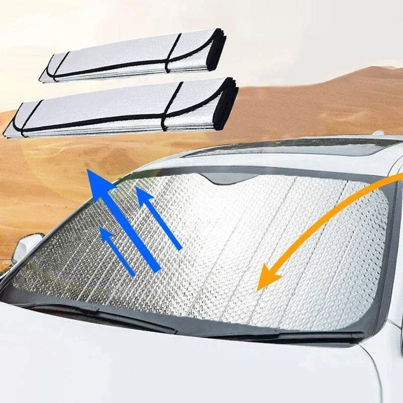 Car Sunshade Front Rear Window Curtain Shade Sun Protector Windshield Visor Cover Foldable Baby Car Retractable UV Protection - MarvelouStoree