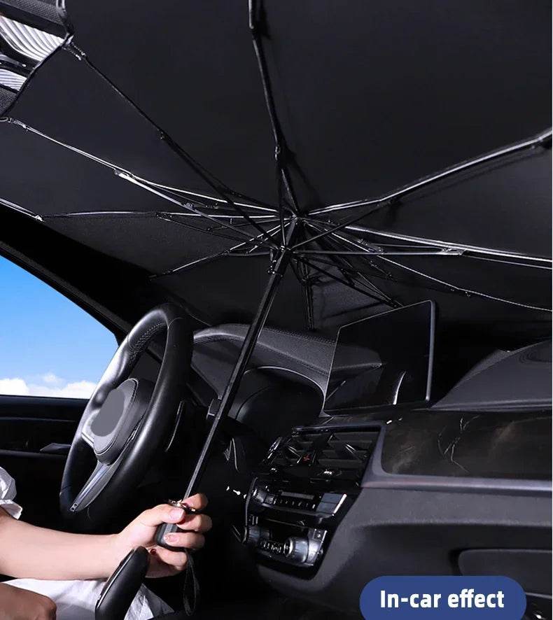 Car Sunshade Umbrella Car Sun Shade Protector Parasol Summer Sun Interior Windshield Protection Accessories For Auto Shading - MarvelouStoree