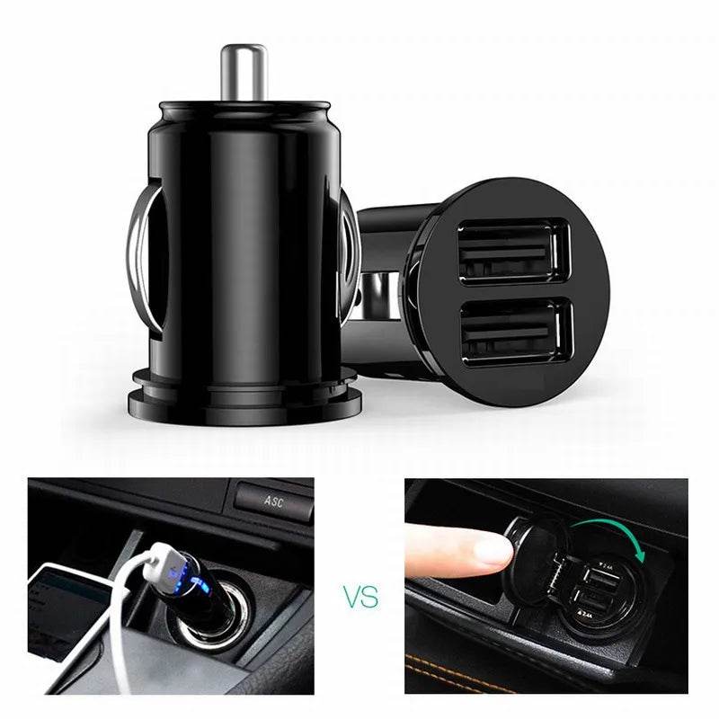 Car Truck Dual 2 Port USB Mini Charger Adapter 12V Power - MarvelouStoree