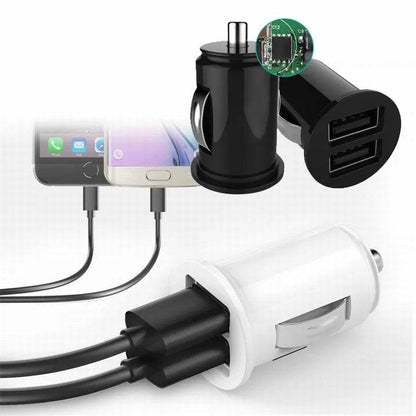 Car Truck Dual 2 Port USB Mini Charger Adapter 12V Power - MarvelouStoree