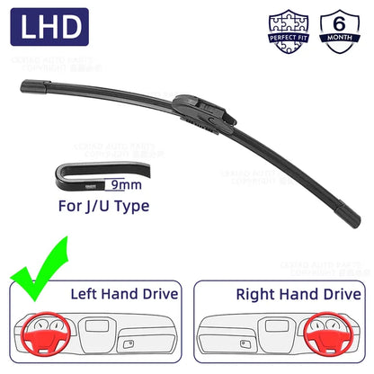 Car Wiper Blades J Hook Windscreen Wiper Automobile Windshield Wiper Soft Rubber 13" 18“ 19" 20" 21" 22" 24" 26"