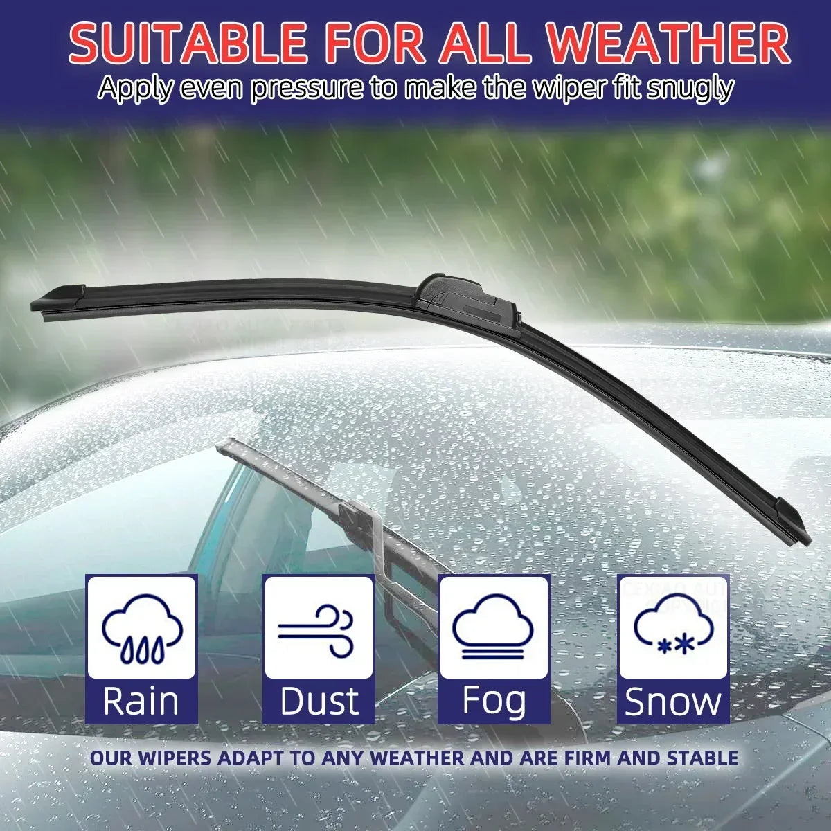 Car Wiper Blades J Hook Windscreen Wiper Automobile Windshield Wiper Soft Rubber 13" 18“ 19" 20" 21" 22" 24" 26"