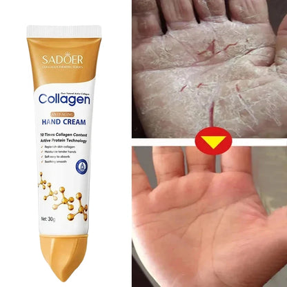 Collagen Anti-wrinkle Hand Cream Skin Soften Nourish Anti-drying Whitening Moisturizing Korean Skin Care Cracked Repair Products