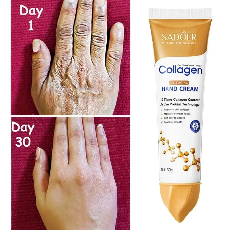 Collagen Anti-wrinkle Hand Cream Skin Soften Nourish Anti-drying Whitening Moisturizing Korean Skin Care Cracked Repair Products