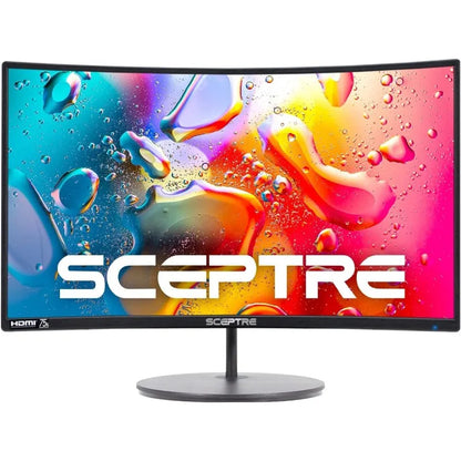 Curved 24-inch Gaming Monitor 1080p R1500 98% sRGB HDMI x2 VGA Build-in Speakers, VESA Wall Mount Machine Black