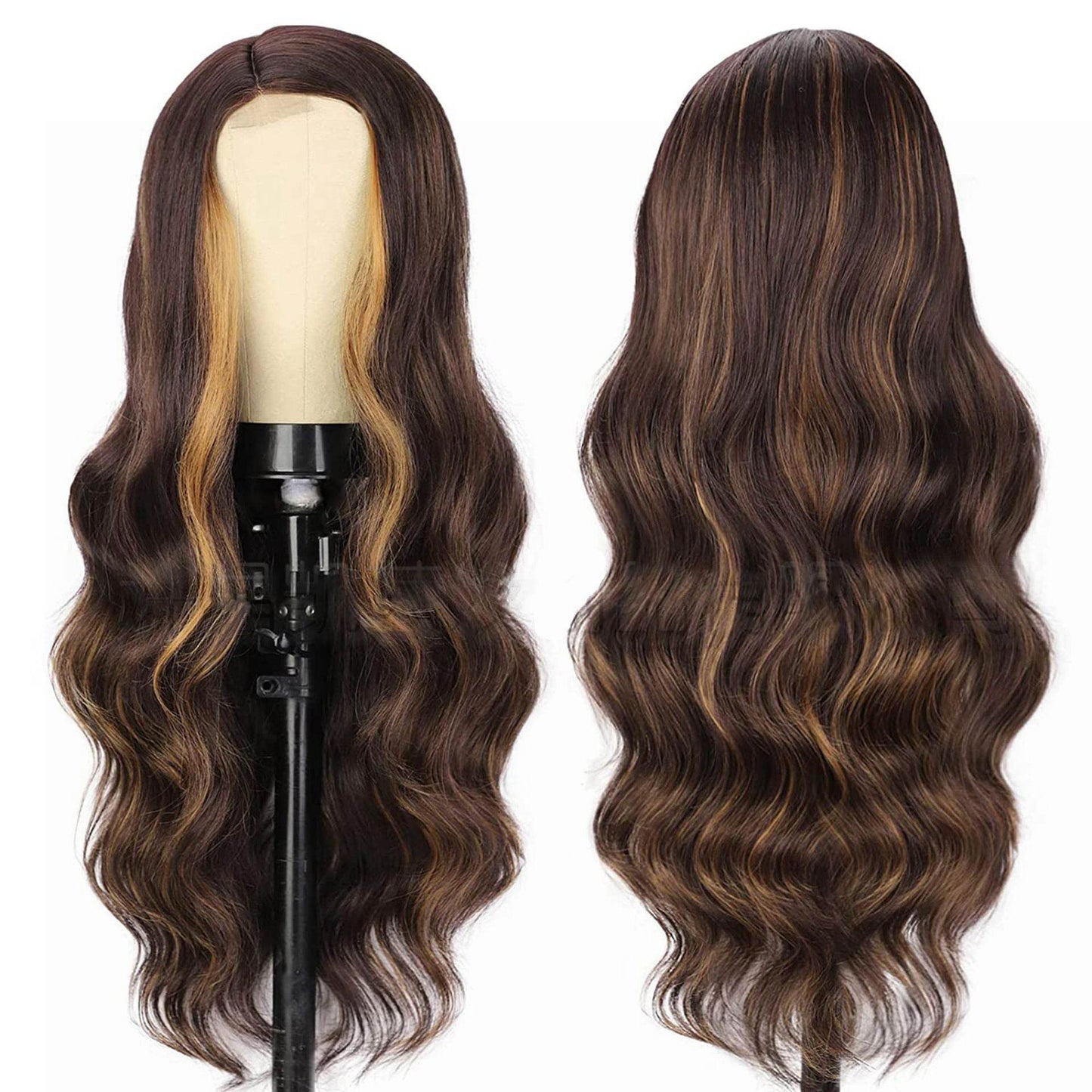 European and American Wigs With Long Curly Hair, Women's Front Lace Wigs, High-Temperature Silk Wigs, and Headsets - MarvelouStoree