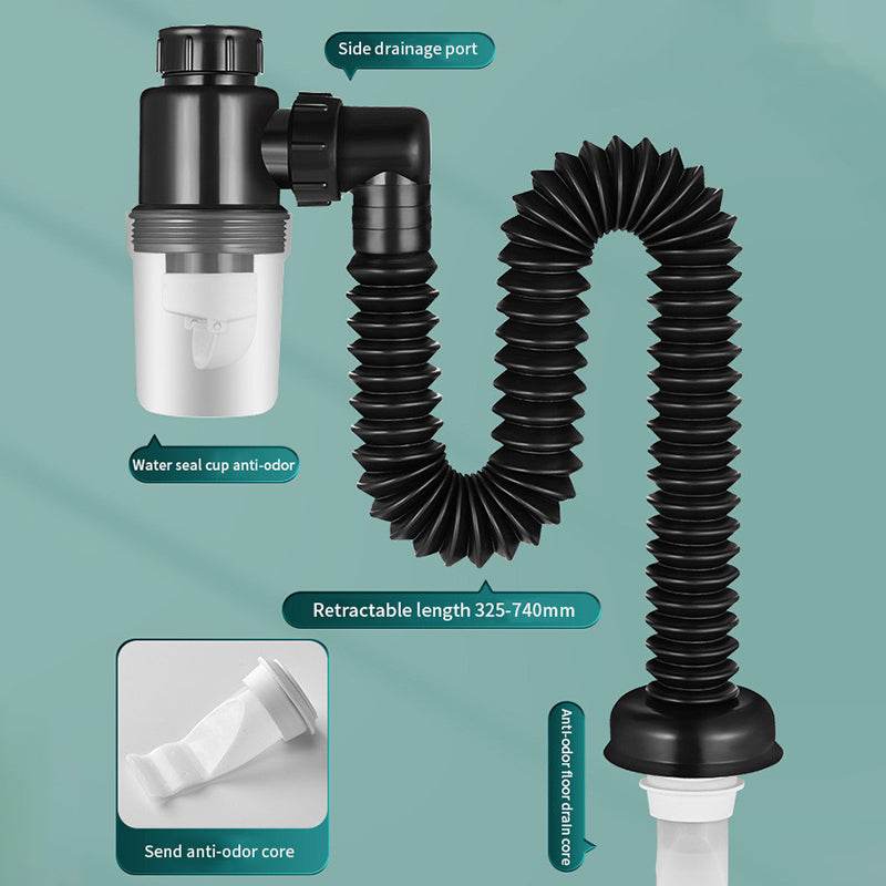 Washbasin Under The Water Pipe Deodorant Drainer Anti-Leakage Plug Washbasin Drain Pipe - MarvelouStoree