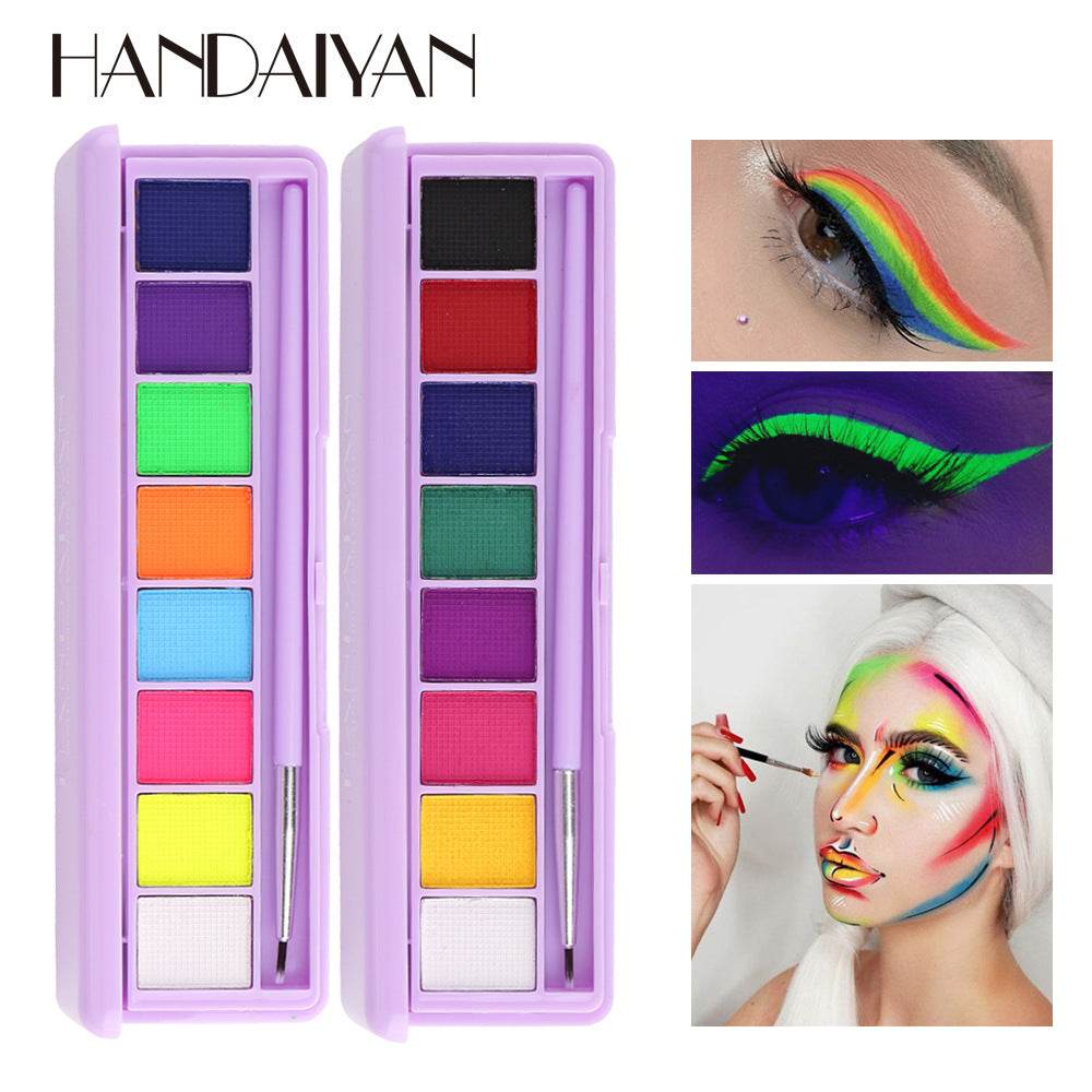 HANDAIYAN Water Soluble Body Paint Cream Eyeliner Eye Shadow Ultraviolet Luminous Paint Face And Body Paint - MarvelouStoree