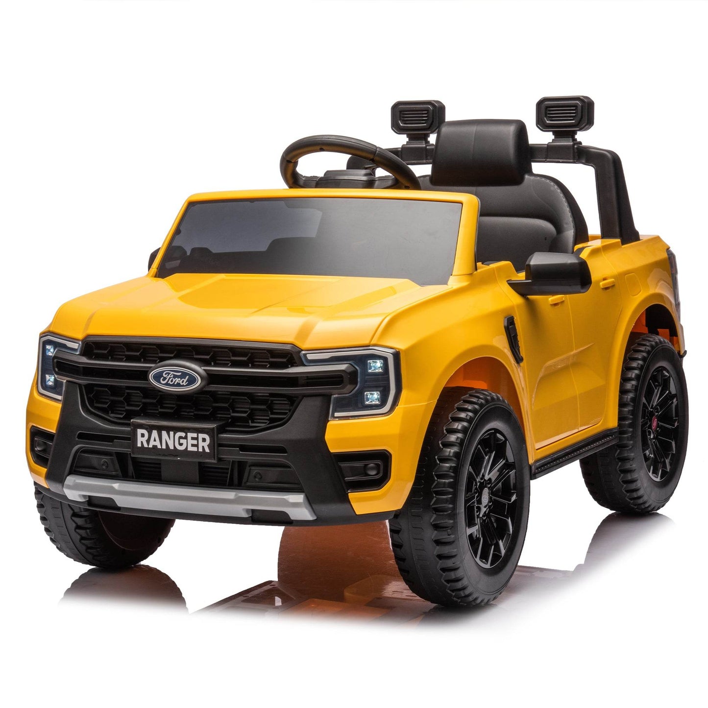 12V Kids Ride On Car W/Parents Remote Control,Licensed Ford Ranger,2WD,Rear wheel suspension,Low Start,Headlight,Horn,MP3,Blueto - MarvelouStoree