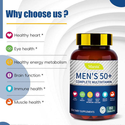 Men's Health Products Men's Multivitamin Tablets MEN'S 50+Complete Multivitamin - MarvelouStoree