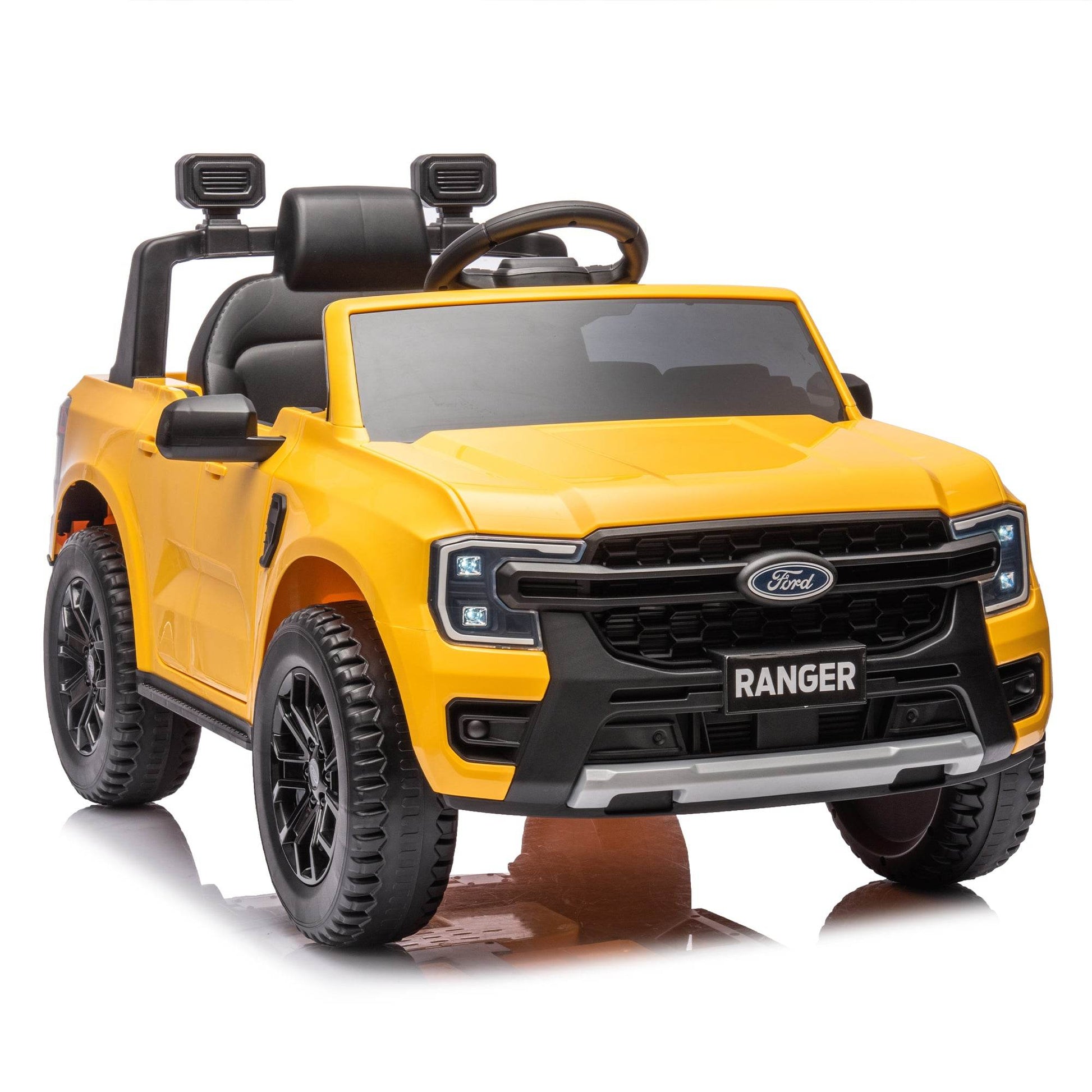 12V Kids Ride On Car W/Parents Remote Control,Licensed Ford Ranger,2WD,Rear wheel suspension,Low Start,Headlight,Horn,MP3,Blueto - MarvelouStoree