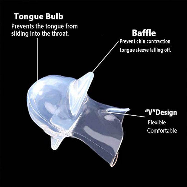 Transparent Silicone Tongue Sleeve Anti-Snoring Device New Anti-Snoring Device Tongue Puller Tongue Muscle Rehabilitation Device - MarvelouStoree