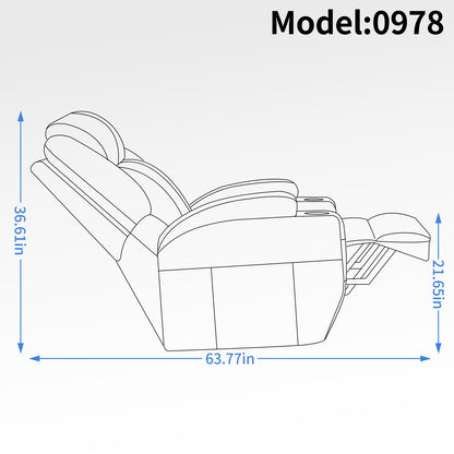 Up to 350lbs Okin Motor Power Lift Recliner Chair for Elderly Brown