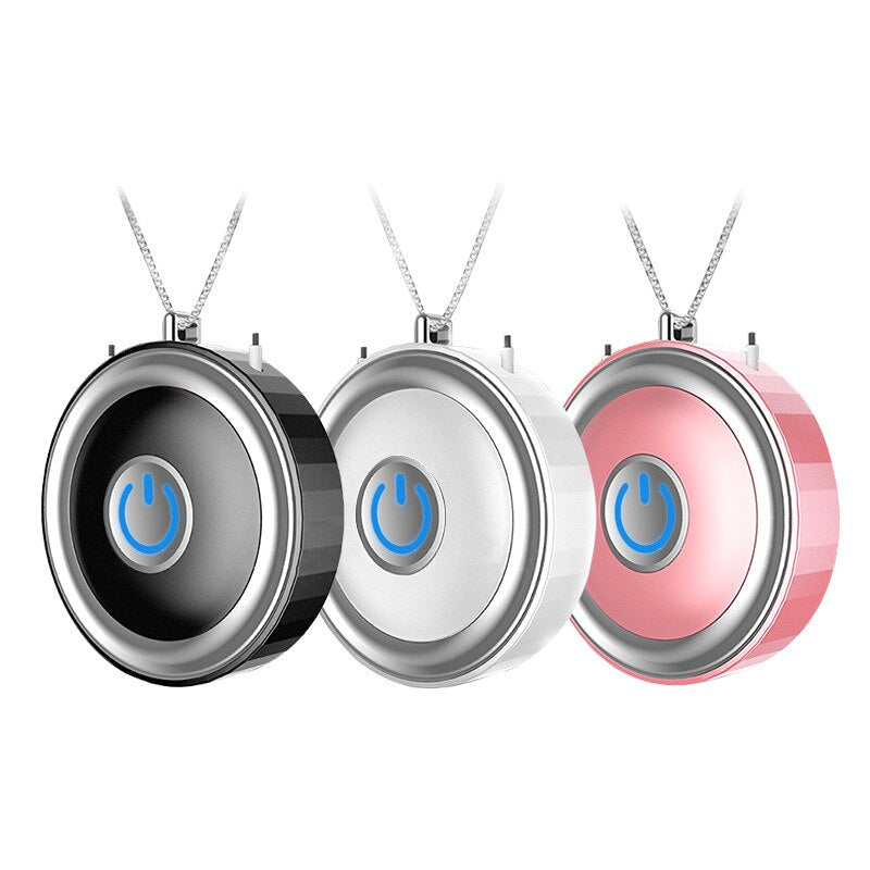 USB Portable Wearable Air Purifier, Personal Mini Air Necklace Negative Ion Air Freshener- No Radiation Low Noise For Adults Kid